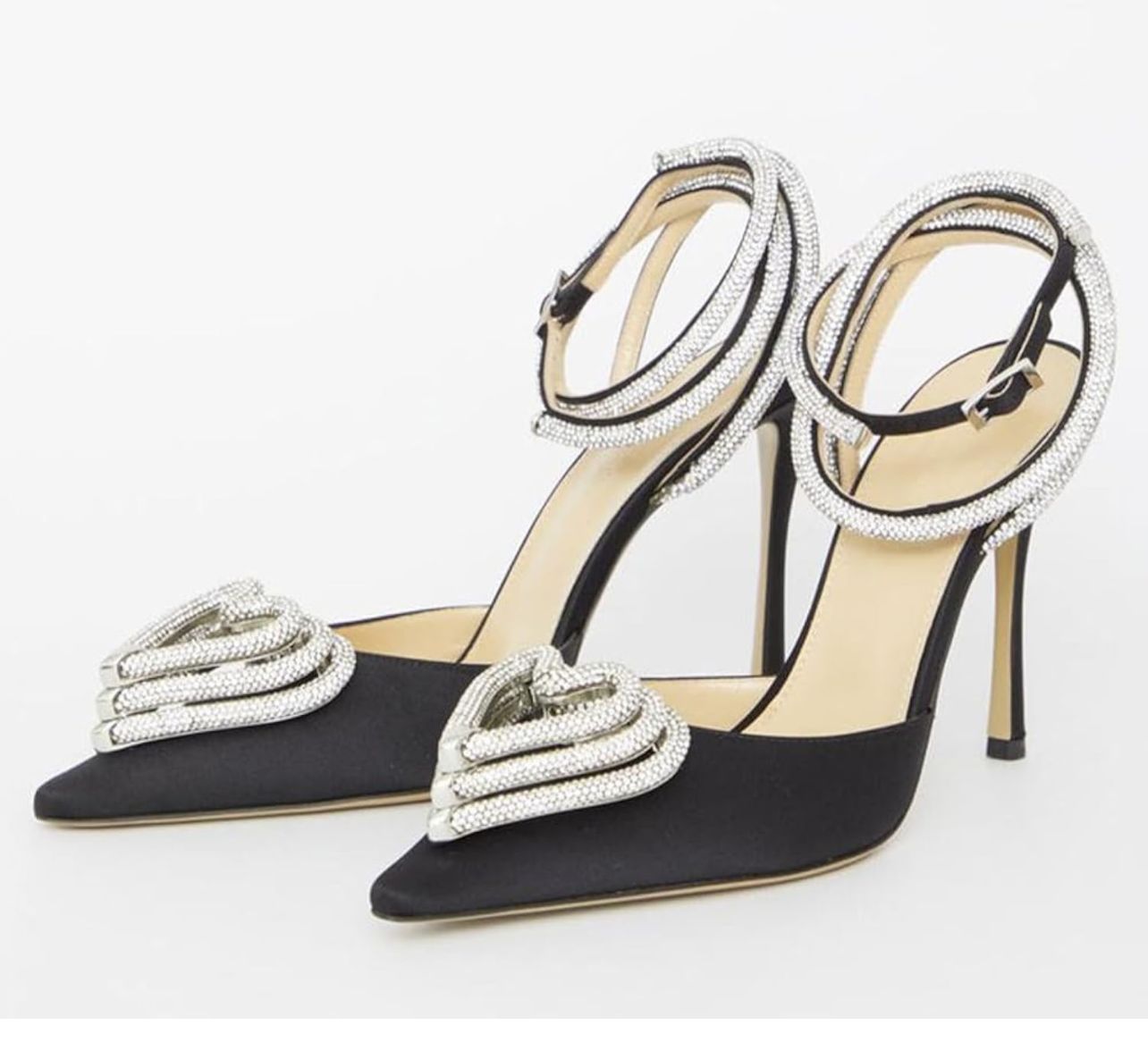 Louny Store Women’s Sandals Pointed Toe Ankle Strap Wedding Party Pumps