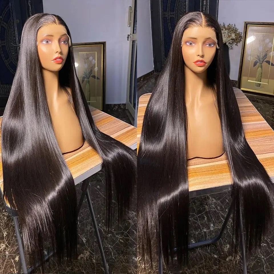 Straight Lace Frontal HD Wig 100% Human Hair Brazilian full wigs for women HAIR LENGTH 13x6 22Inches -36 inches