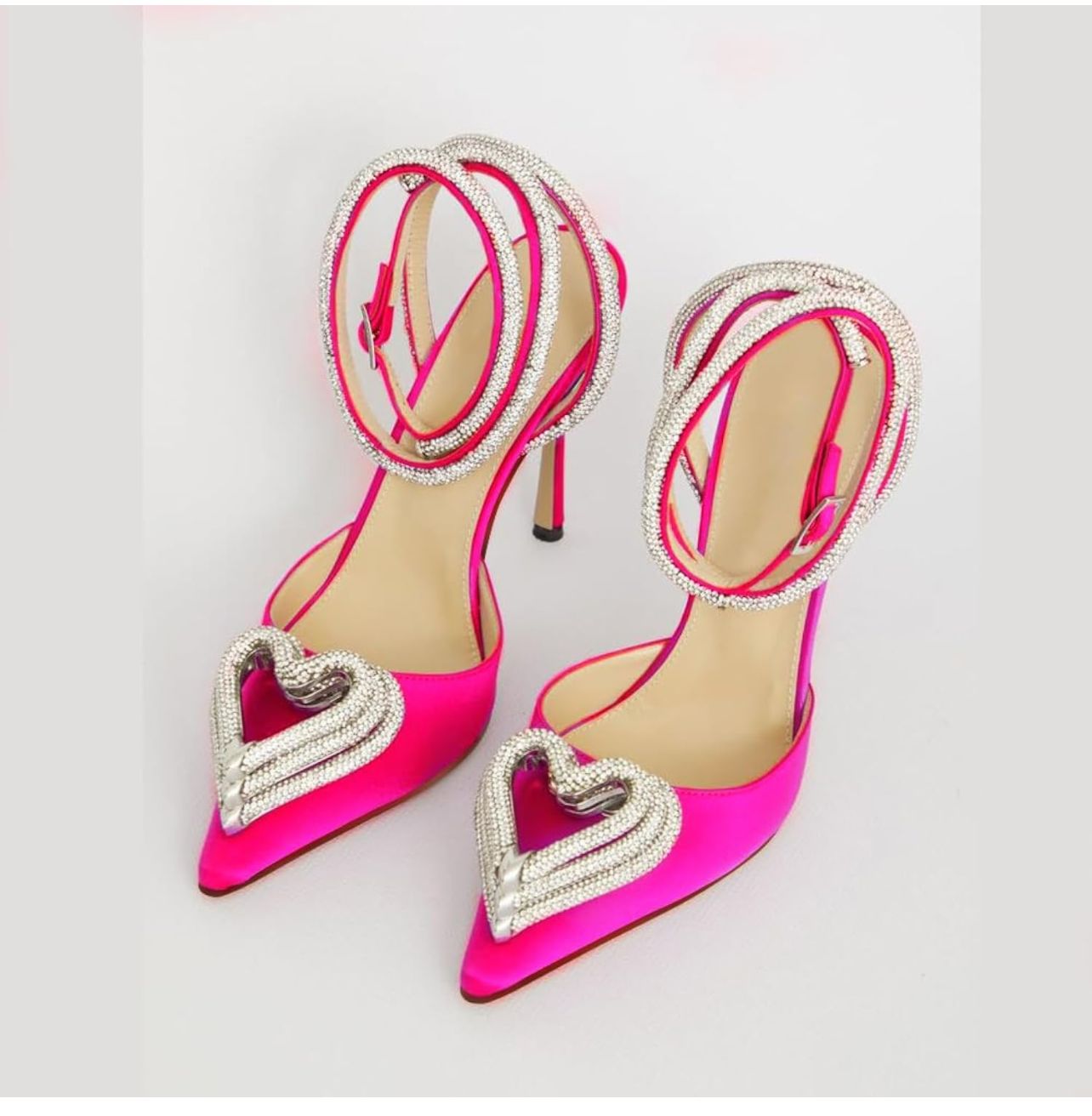 Louny Store Women’s Sandals Pointed Toe Ankle Strap Wedding Party Pumps