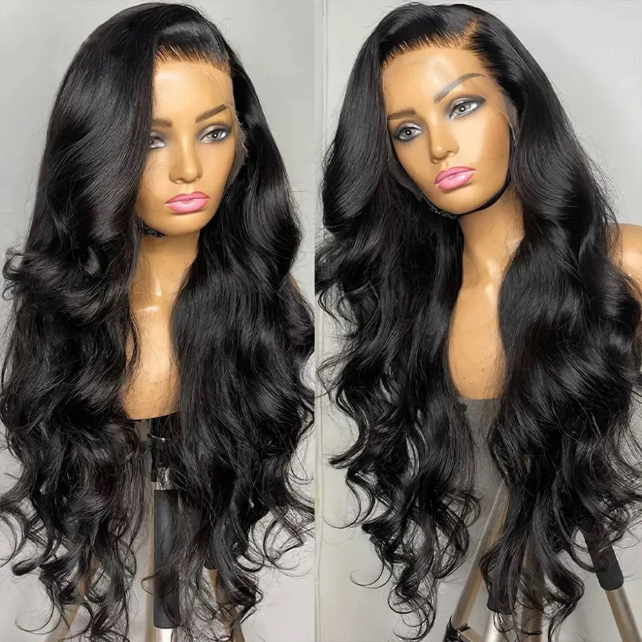 13x6 HD Transparent Lace Frontal Body Wave wigs Human Brazilian Lace 100% natural Hair