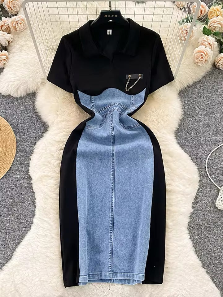 Denim dress for women